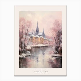 Dreamy Winter Painting Poster Cologne France 1 Canvas Print