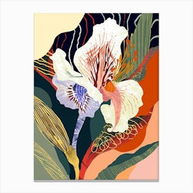 Colourful Flower Illustration Moonflower 2 Canvas Print