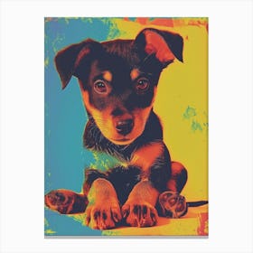 Polaroid Puppies 4 Canvas Print