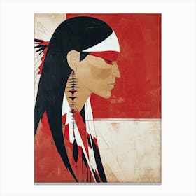 Peoria Peace In Abstract Art ! Native American Art Canvas Print