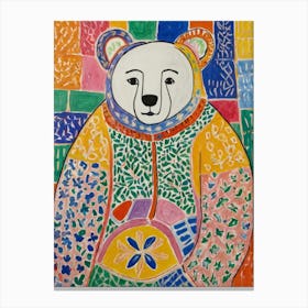 Bear Style Henri Matisse Canvas Print