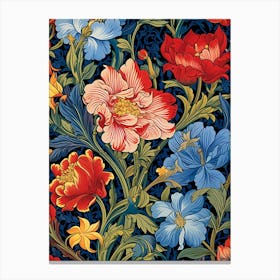 William Morris Floral Wallpaper 3 Canvas Print