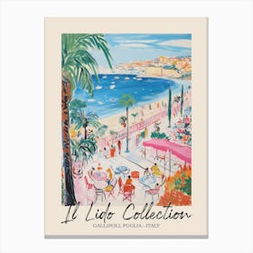 Gallipoli, Puglia   Italy Il Lido Collection Beach Club Poster 1 Canvas Print