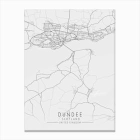 Dundee City Map Canvas Print