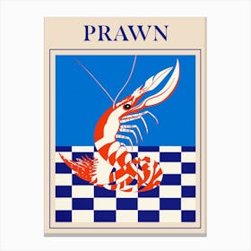 Prawn Seafood Poster Canvas Print