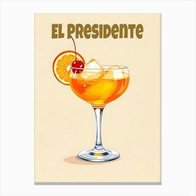 Cuba El Presidente Cocktail V 04 Canvas Print