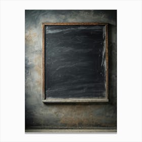 Abstract Capture Of A Blank Blackboard Smudge Marks Streaked Horizontally Across Chalk Residue Vis (2) Canvas Print