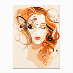 Butterfly Woman Canvas Print