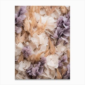 Boho Dried Flowers Lilac 6 Canvas Print