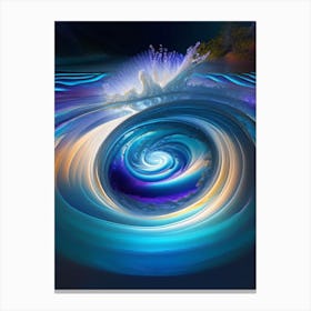 Whirlpool, Water, Waterscape Holographic 1 Canvas Print
