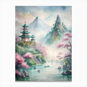 Asian Landscape Painting 1 Canvas Print