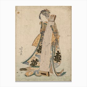 Hokusai's Woman, Katsushika Hokusai Canvas Print