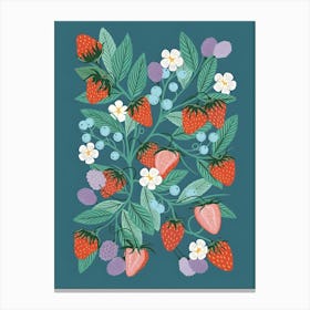 Strawberry Blossoms Canvas Print