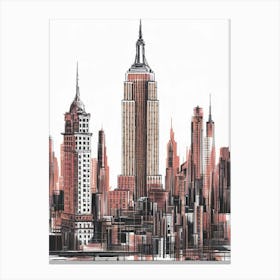 New York City Skyline 3 Canvas Print