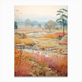 Autumn National Park Painting Jim Corbett National Park India 2 Canvas Print