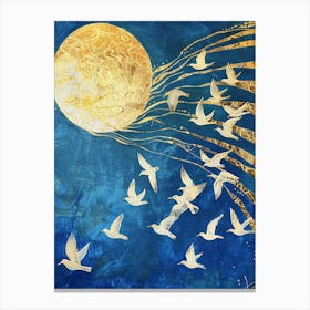 Doves In Flight Canvas Print