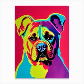 Dogue De Bordeaux Andy Warhol Style dog Canvas Print