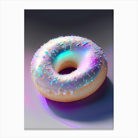 Powdered Sugar Donut Holographic 1 Canvas Print