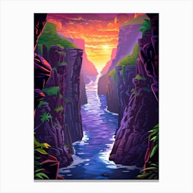 Cliffs At Sunset 2 Canvas Print