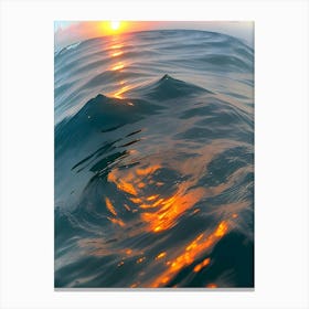 Sunset In The Ocean-Reimagined 6 Canvas Print