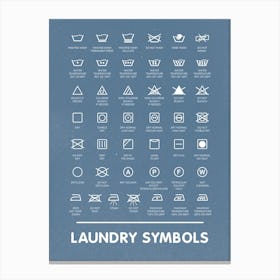 Boho Laundry Decor And Care Guide Grey Sky Canvas Print