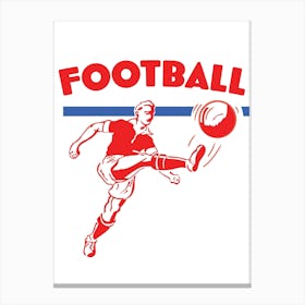 Football Player Kicking The Ball Canvas Print