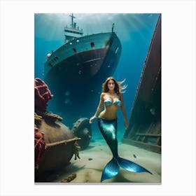 Mermaid -Reimagined 43 Canvas Print