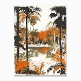 Audubon Park Retro Lithograph 3 Canvas Print