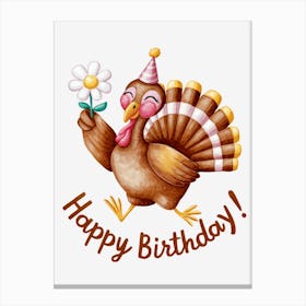 Happy Birthday Turkey.29 Canvas Print