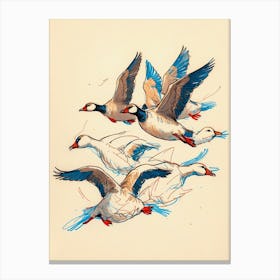 Geese In Flight 3 Canvas Print
