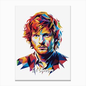 Ed Sheeran 02 Portrait Music Icon Style WPAP Pop Art Canvas Print