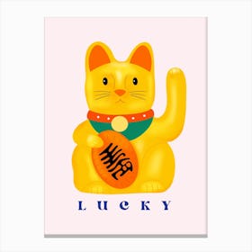 Lucky Waving Cat Canvas Print