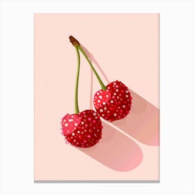 Two Cherries Canvas Print