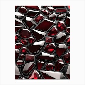 Red And Black Stones Canvas Print