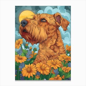Dog In The Meadow Canvas Print