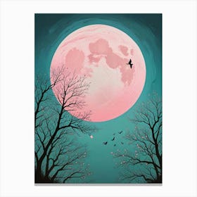 Fly Away Moon Scene (12) Canvas Print