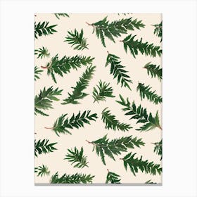 Pattern Poster Holly Fern 1 Canvas Print