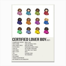 Certified Lover Boy 2021 Poster 1 Canvas Print