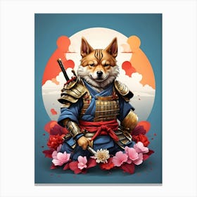 Samurai Dog 3 Canvas Print