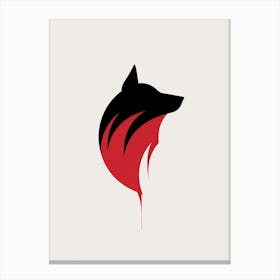 Wolf Minimalist Abstract 3 Canvas Print
