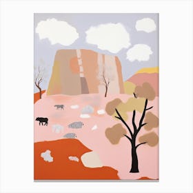 Great Sandy Desert   Australia, Contemporary Abstract Illustration 1 Canvas Print