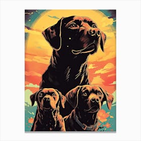 Dog Poster Kitsch 2 Canvas Print
