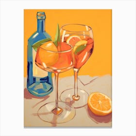 Two Glasses Of Aperol Canvas Print
