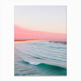 Merewether Beach, Australia Pink Photography 2 Canvas Print