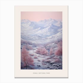 Dreamy Winter National Park Poster  Denali National Park United States 1 Canvas Print