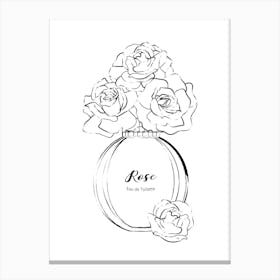 Rose Perfume illustration Canvas Print