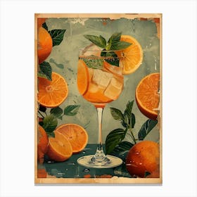 Oranges In A Glass 8 Canvas Print