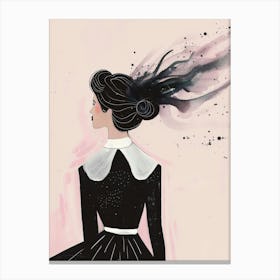 Lady In Black 2 Canvas Print