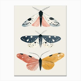 Colourful Insect Illustration Moth 24 Canvas Print