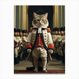 Cat In Uniform Canvas Print